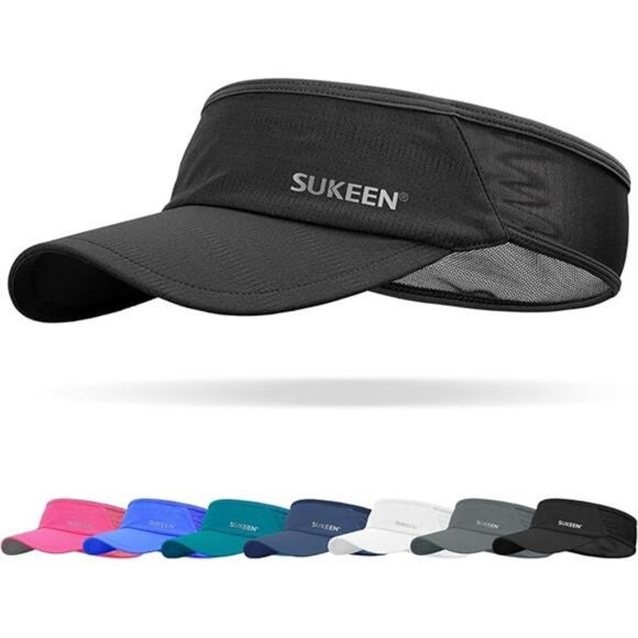 Lightweight sun visor hat UPF50 for running golf tennis hiking quick dry fit - Picture 7 of 7